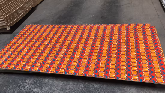 Cheape Price Flower Design Color Paper Overlaid Plywood White Glossy Polyester Decorative for Furniture