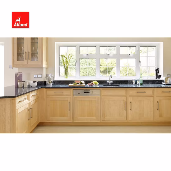 Custom Kitchen Furniture Solid Wood Shaker Style Design Lacquer Finished